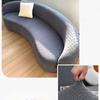 Sleek Slipcover for Curved Sofa Textured Stretch Couch Cover Modern Cloud Sectional Sofa Protector Furniture Protective Cover