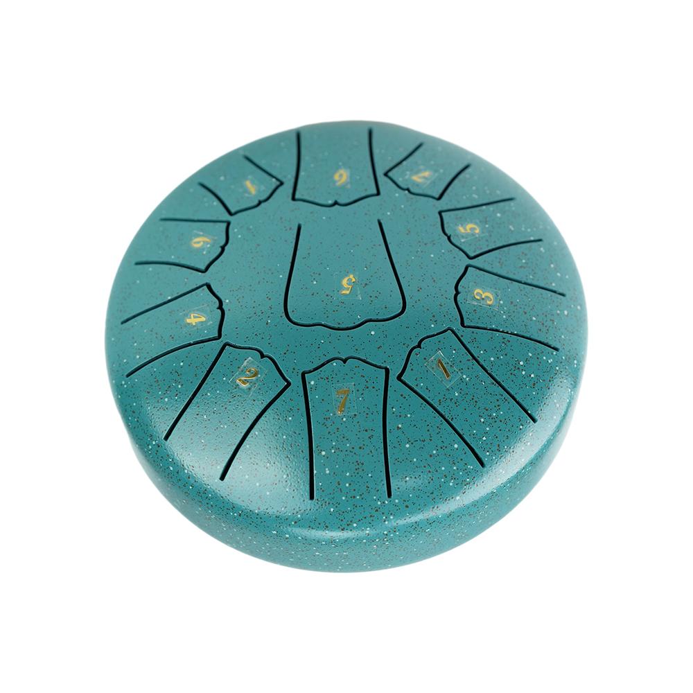 

Стальной барабан для языка, 6 дюймов, 11 нот, ударный инструмент с ключом D, портативный мягкий барабан с барабанными молотками 15.7x8cm синий