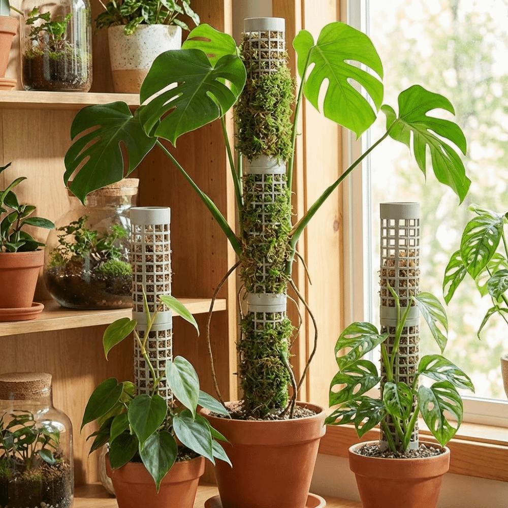 6PCS Interlocking Vine Climbing Column Plastic Plants Growth Stand Vine Fixed Support Frame  Garden