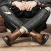 Chaussures habillées en cuir souple pour hommes, Bottines pour hommes polyvalentes, Formelles, Business décontracté, Chaussures en coton pour hommes, Classiques en peluche, Bottes Chelsea pour hommes