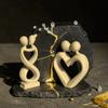 3Pcs/set  Nordic Modern Art Ins Style 3 Colors Kiss Couple Resin Crafts Decoration Ornaments Home Bedroom