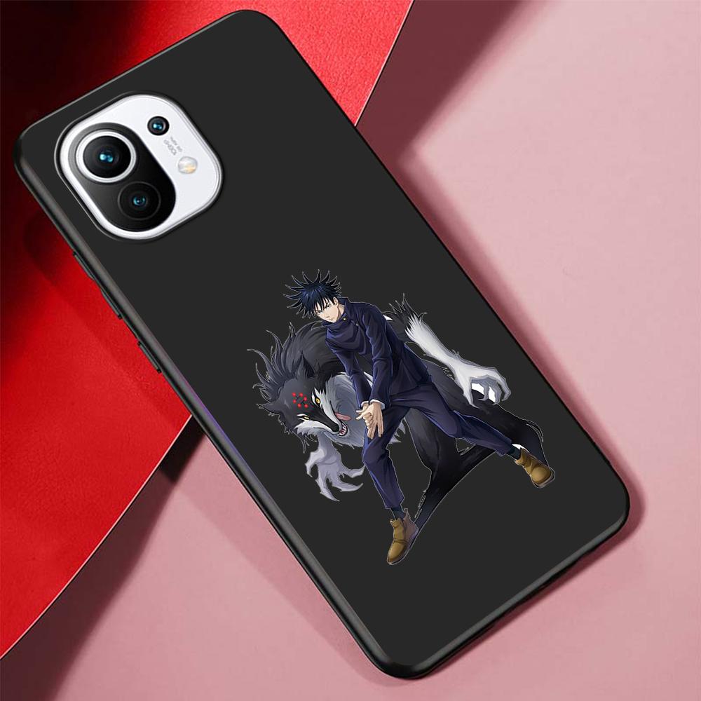 Jujutsu Kaisen Case for Xiaomi 12S Ultra 12 Pro Mi 11 Lite 12X 9T Note 10 10T 9 SE Phone Casing Anime Cover Silicone Black Soft