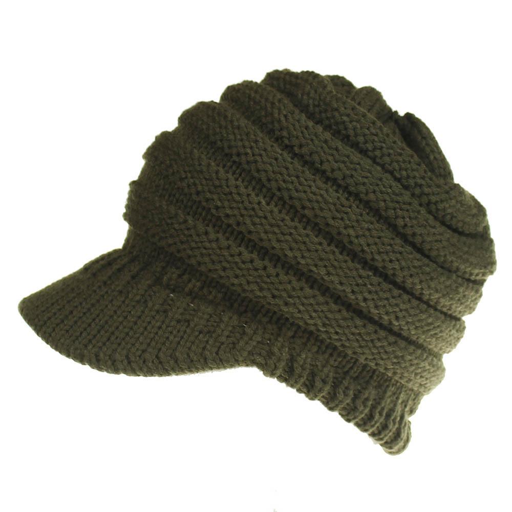Ins neue gestrickte Baseballkappe für Damen ohne Logo offene Zopfmütze Hüte für Damen und Herren Skisportmütze