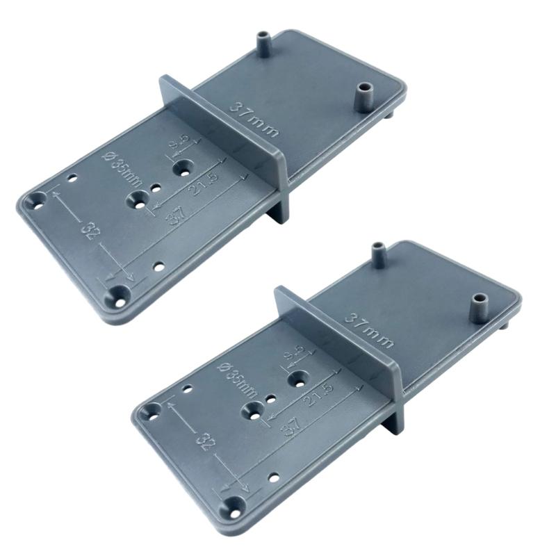 

35mm 40mm Hinge Hole Jig Drill Guide Woodworking Puncher Hinge Drilling Tool for Cabinet Cupboard Door Hinges Install 1 серый