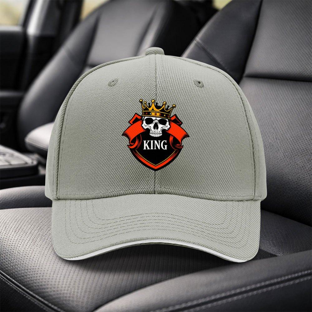Skull Crown KING Baseball Cap Adjustable Duckbill Hat for Unisex Women Lightweight Unisex Cap with Skull Crown KING