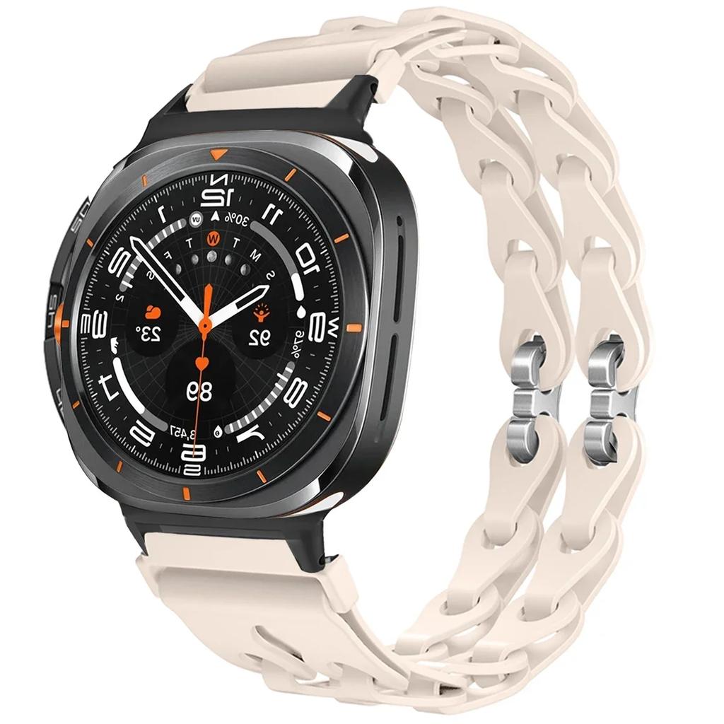 Silicone Chain Strap for Samsung Galaxy Watch 2025/7 Ultra 47mm Wristband Band Bracelet for Galaxy Watch ultra 2025 Watchband