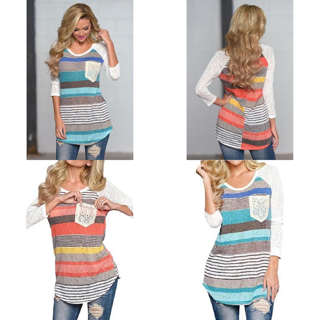 Womens Casual Cotton T Shirt Loose Fit Fashion Shirt Long Sleeve Top For Daily Wear