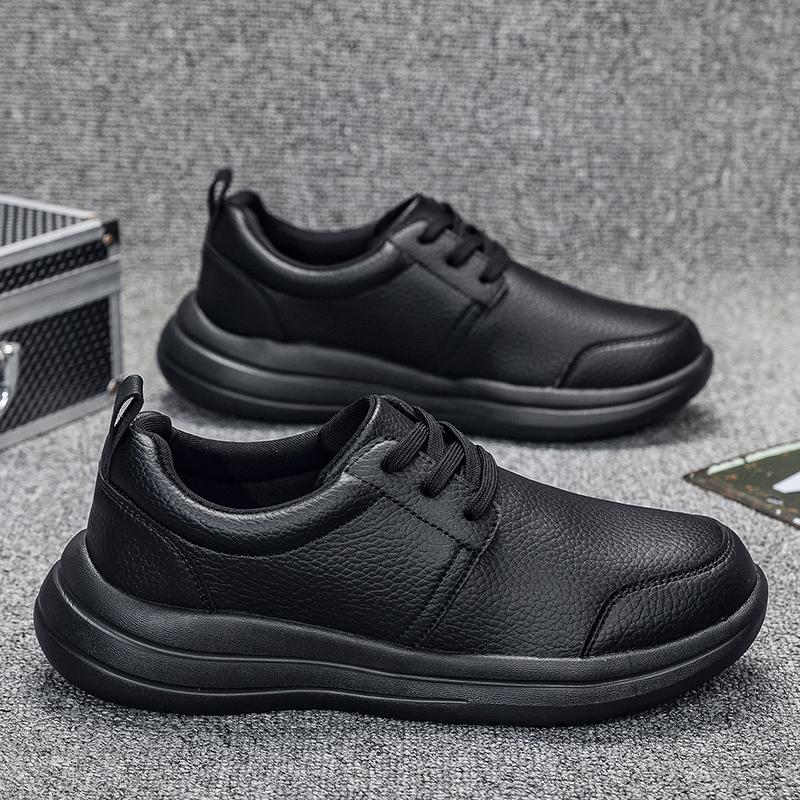 

Big Size 48 49 50 Men s Casual Leather Shoes Soft Comfortable Work Oxfords round Toe Low Top Breathable Rubber Sole Men Shoes 39 чёрный
