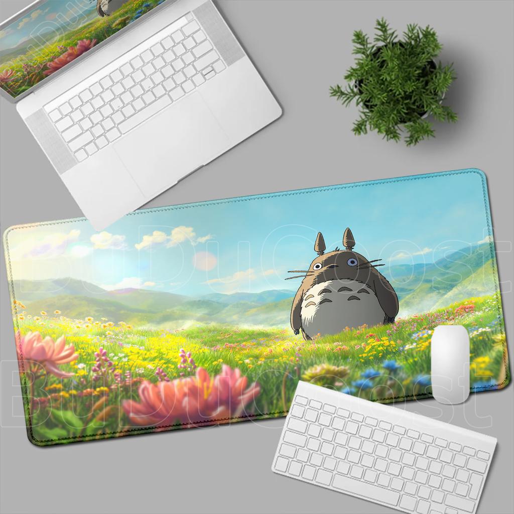 Tappetino Mouse Bordo Bloccato Anime T-Totoros Mouse Pad Accessori Gaming per Laptop Nuovo Gioco per Computer Tastiera Tappetino da Scrivania Mousepad XXL per Regalo