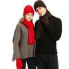 3 In 1 Hat Scarf Gloves Set Solid Color Touchscreen Gloves for 3Pcs/Set Gifts