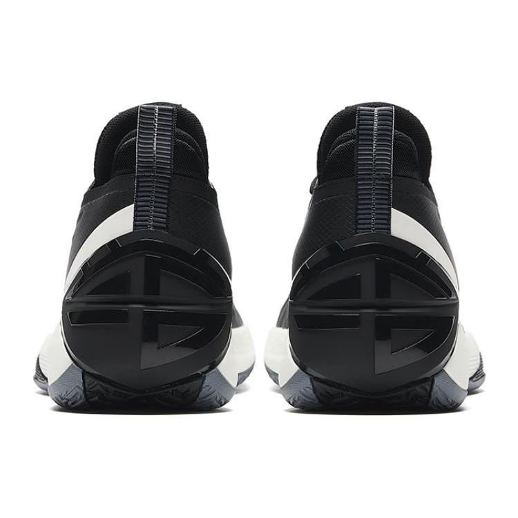 New Anta Charge 5 Cushioning Anti Slip And Wear Resistant Low Top Basketball Shoes Men's Black White 112331603-3