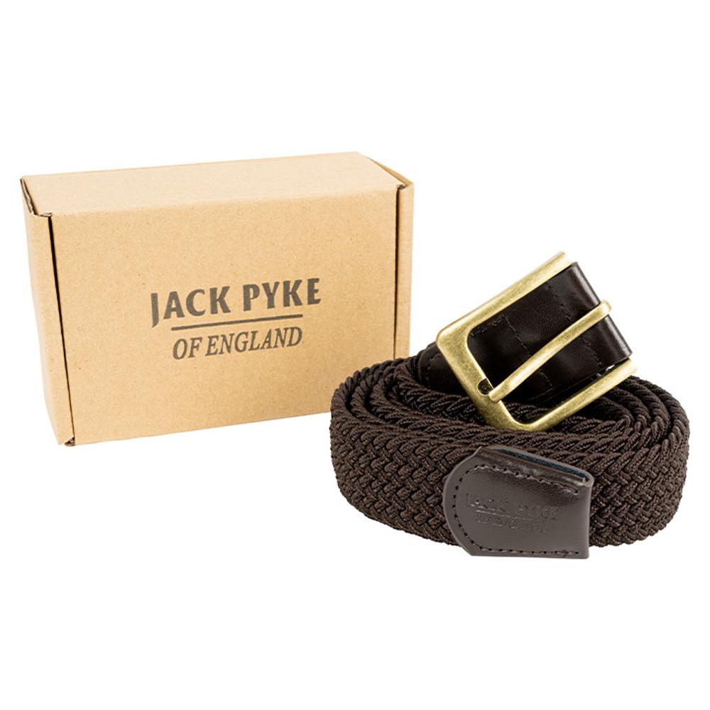 Jack Pyke Mens Countryman Leather Trim Elasticated Waist Belt