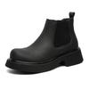 Big Head Martin Boots Men's British High Top Chelsea Boots Thick Sole Height Increasing Medium Top Smoke Boots 3177-J