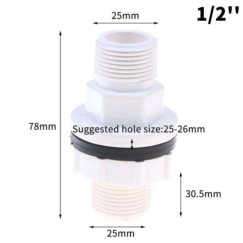 Garden Water Pvc Outer Wire Pipe Connector For Water Tank Water Tower Oil Tank Water Bucket Fish Tank Interface