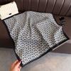 Classic Cashew Imitation Velvet Herringbone Pattern Cotton and Linen Small Square Scarf Silk Scarf Headscarf Shawl Sun Protection Scarf Women's Scarf