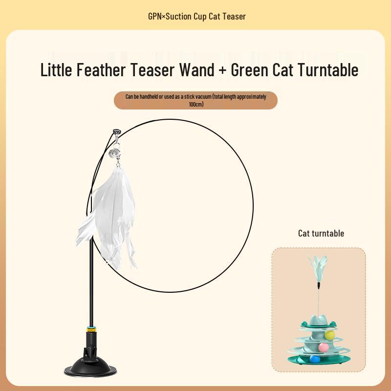 Cat Teaser Wand with Suction Cup: Self-Play and Boredom Relief Toy for Kittens and Young Cats