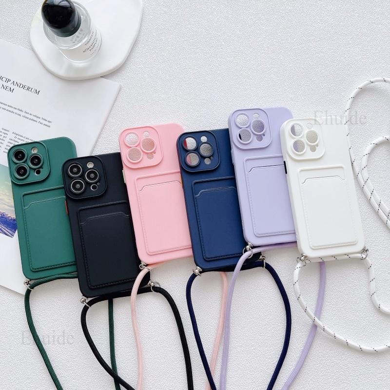 Candy Strap Case for Samsung Galaxy S24 S23 Ultra S22 Plus S21 S20 FE A54 A34 A55 Crossbody Lanyard Neck Cord Card Silicon Cover