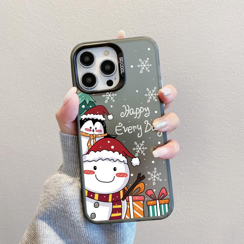 Husă pentru telefon cu laser pentru astronauți de Crăciun pentru iPhone 15 14 Pro Max 13 12 11 Samsung S23 S22 Ultra A54 A53 Copertă din spate cu model de căprior Moș Crăciun antișoc