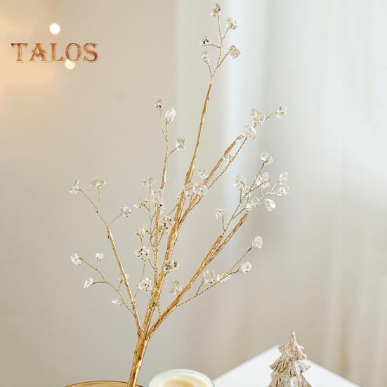 Sclipici artificiale de Crăciun Ornamente de tulpină de fructe de pădure de cristal artificial Pom de Crăciun crenguță strălucitoare crenguțe de mărgele pentru decorarea vazei de nuntă de vacanță