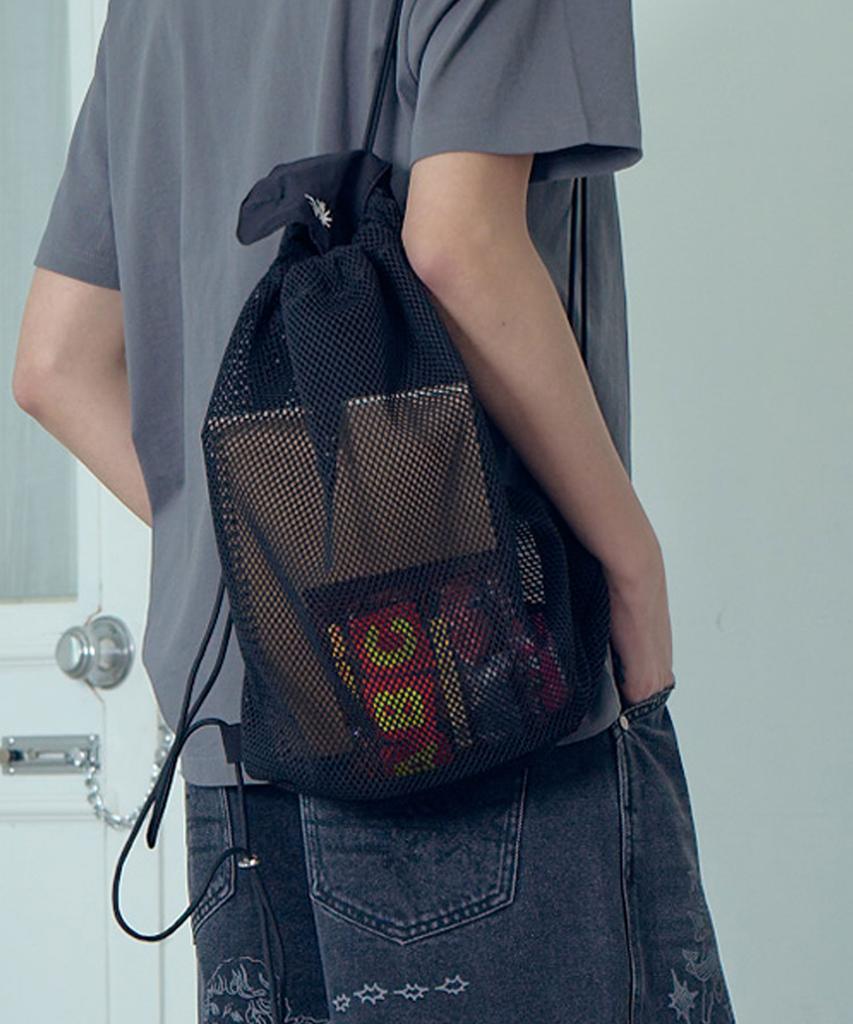 Niceghostclub Flap Mesh Gymsack_Black(Ng2Gsuab43A)