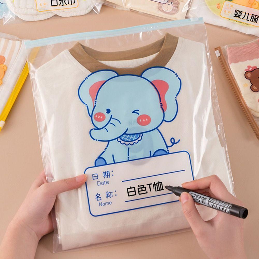 Durable Space Saving Storage Bag Large Capacity Transparent Zipper Bag Lion Giraffe Quilt Storage Bag Kindergarten