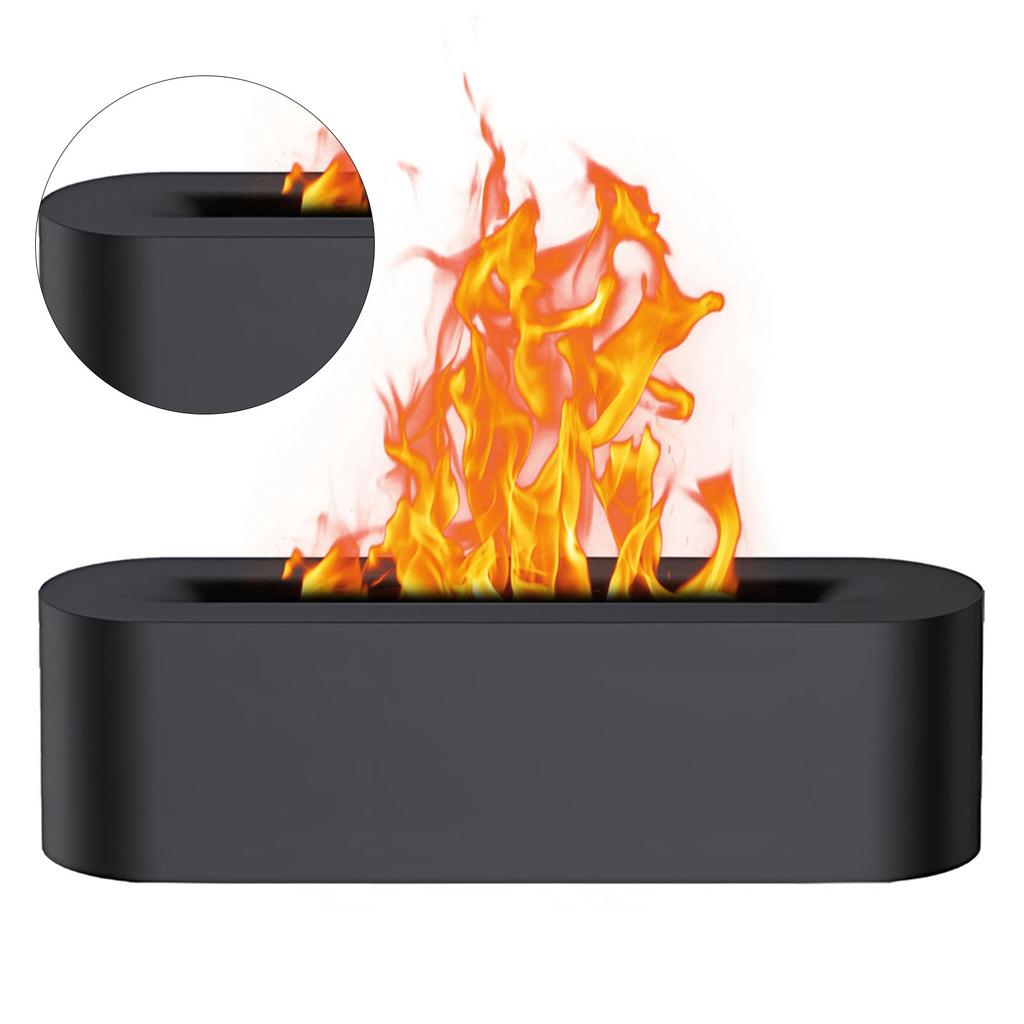 Flame Diffuser Humidifier Auto Off 150ml Essential Oil Diffuser 3 Timer Modes Quiet 7-color Simulated Flame Night Light USB   Humidifier for Home Be