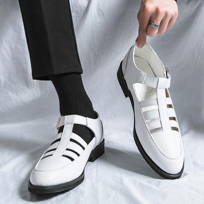 Modetrends Herren Sandalen Bequem Hohl Kühl Beleuchtet Atmungsaktiv Alleskönner Klassisch Tragbar Mode Lässig Fahren Leder Sandalen