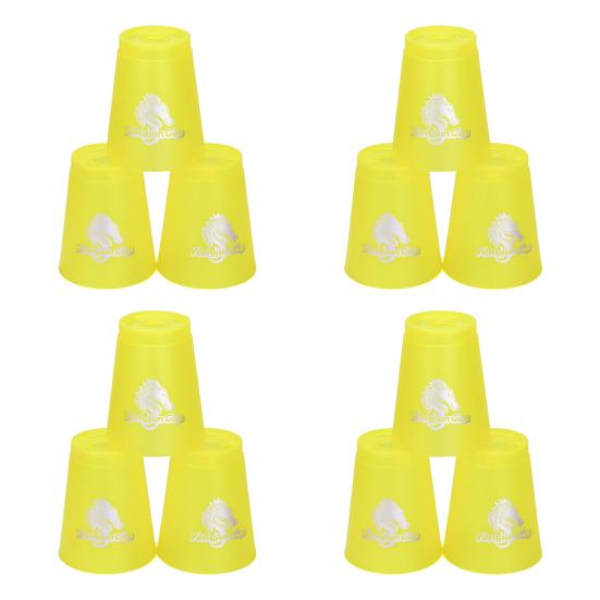 12Pcs/Pack Stacked Cups Anti-deformed Hands-on Skills ABS Useful Adults Kids Sport Stacking Battles Game for Athletics