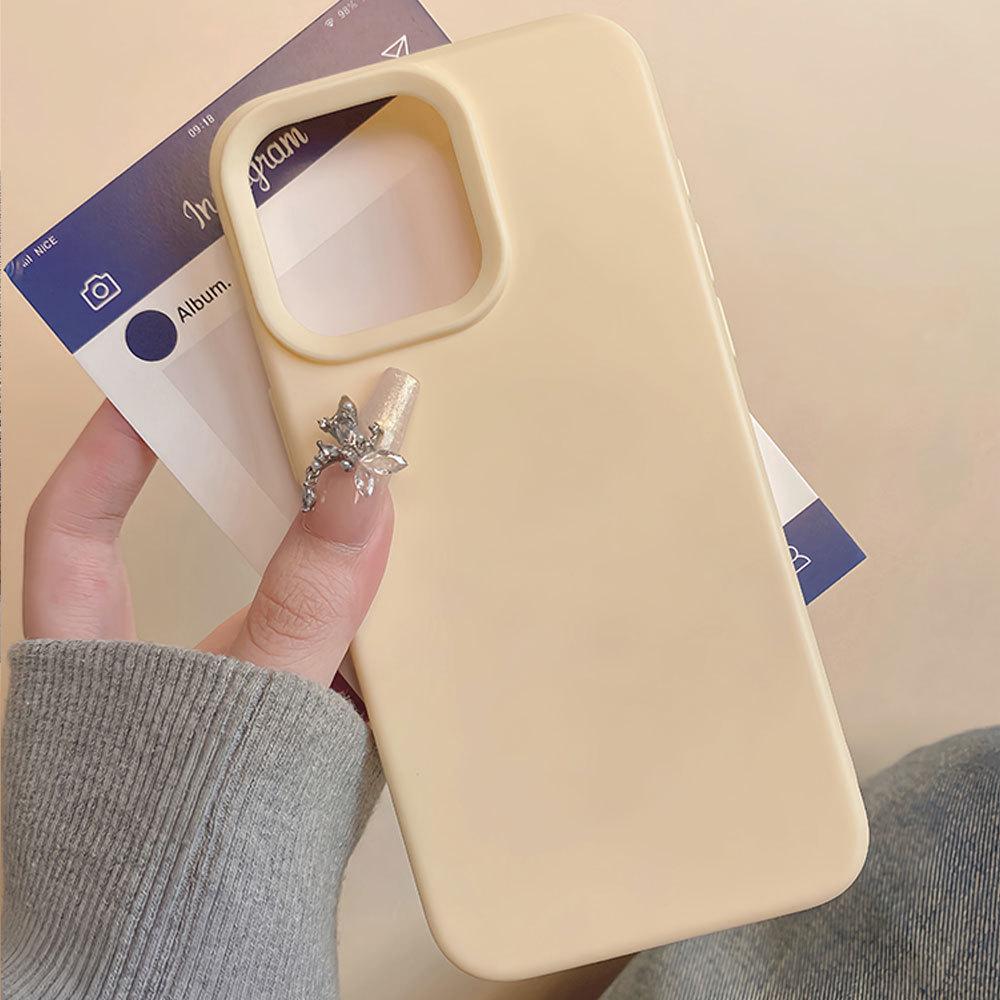 Applicable To Apple 16pro Silicone Anti Fall Mobile Phone Case IPhone 13 Simple Solid Color 15 Full Inclusive Matte Protective Case