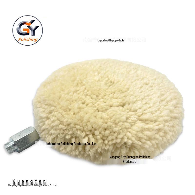 Double-Sided Wool Polishing Pad 05701 - 5/8" Thread Car Detailing Pad