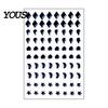 Long Lasting Face Body Stickers Halloween Scar Gem Stickers, Rhinestone Wound Art Dark Style Aesthetic Decals, Waterproof Self Adhesive Temporary