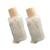 Women's Fuzzy Faux Furs Leg Warmers Furs Heels Long Boots Cuffs Cover One Pair Carnivals Boot Cover Y2K JK Uniform Socks