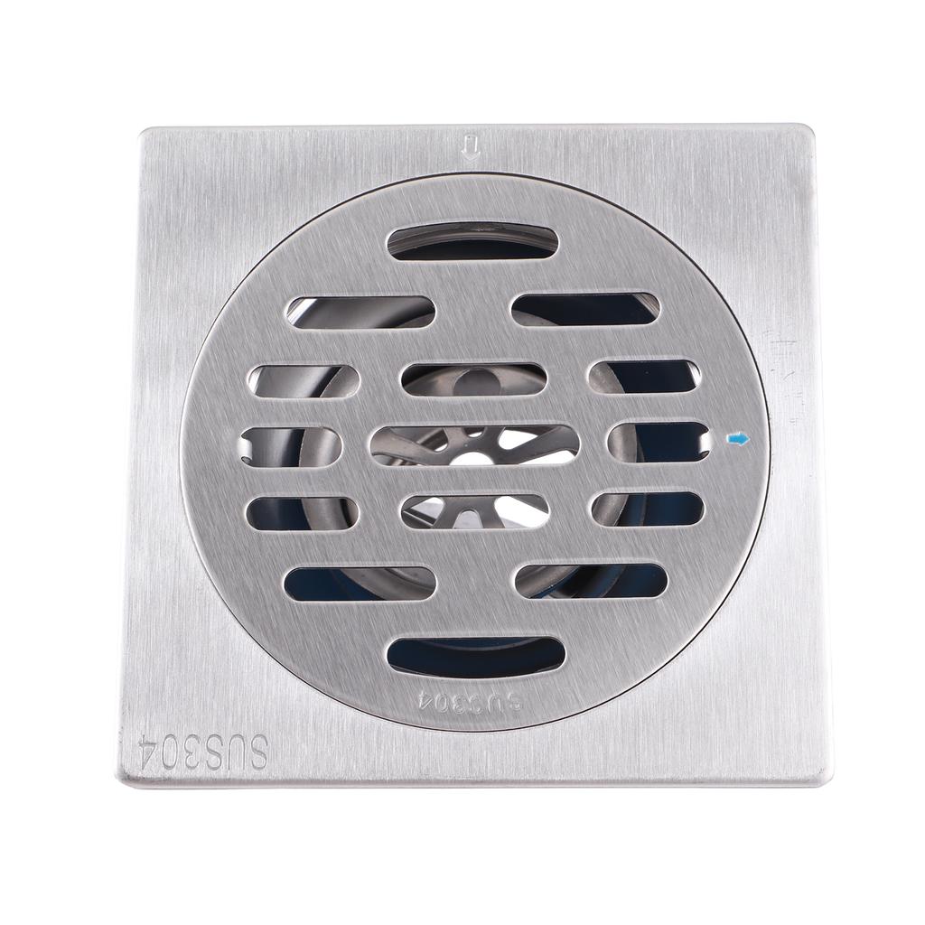 Thick Stainless Steel Square AntiOdor Bathroom Floor Drain Cover Waste Gate Shower Drainer