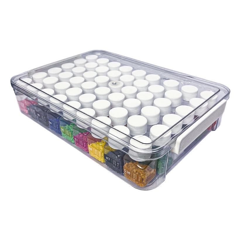 10g Strassstein-Perlen-Aufbewahrungsbox für Diamond Painting – Runder & Eckiger Perlen-Organizer