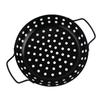 Non Stick BBQ Grill Tray Carbon Steel Circular Plate Multifunction Veggie Roasting Pan  Baking