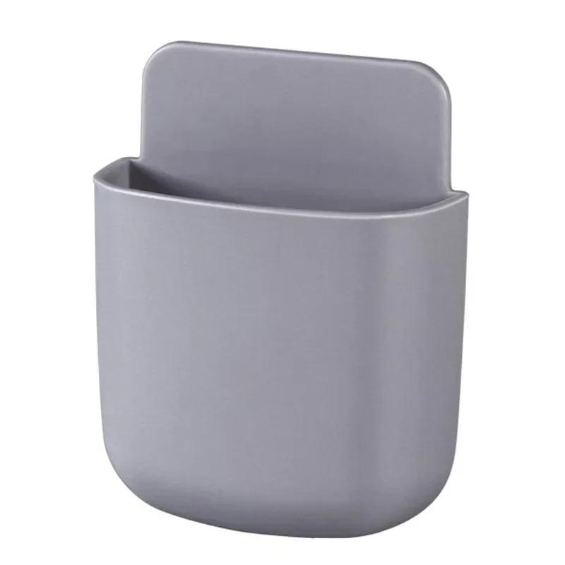 Montat pe perete cutie de depozitare suport pentru telefon mobil, suport pentru telecomandă, organizator de depozitare pentru aer condiționat TV