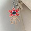 Keychain Pendant Flower Shape 3D Printed Stress Relief Charm Keys Backpack Purse Lightweight Key Holder