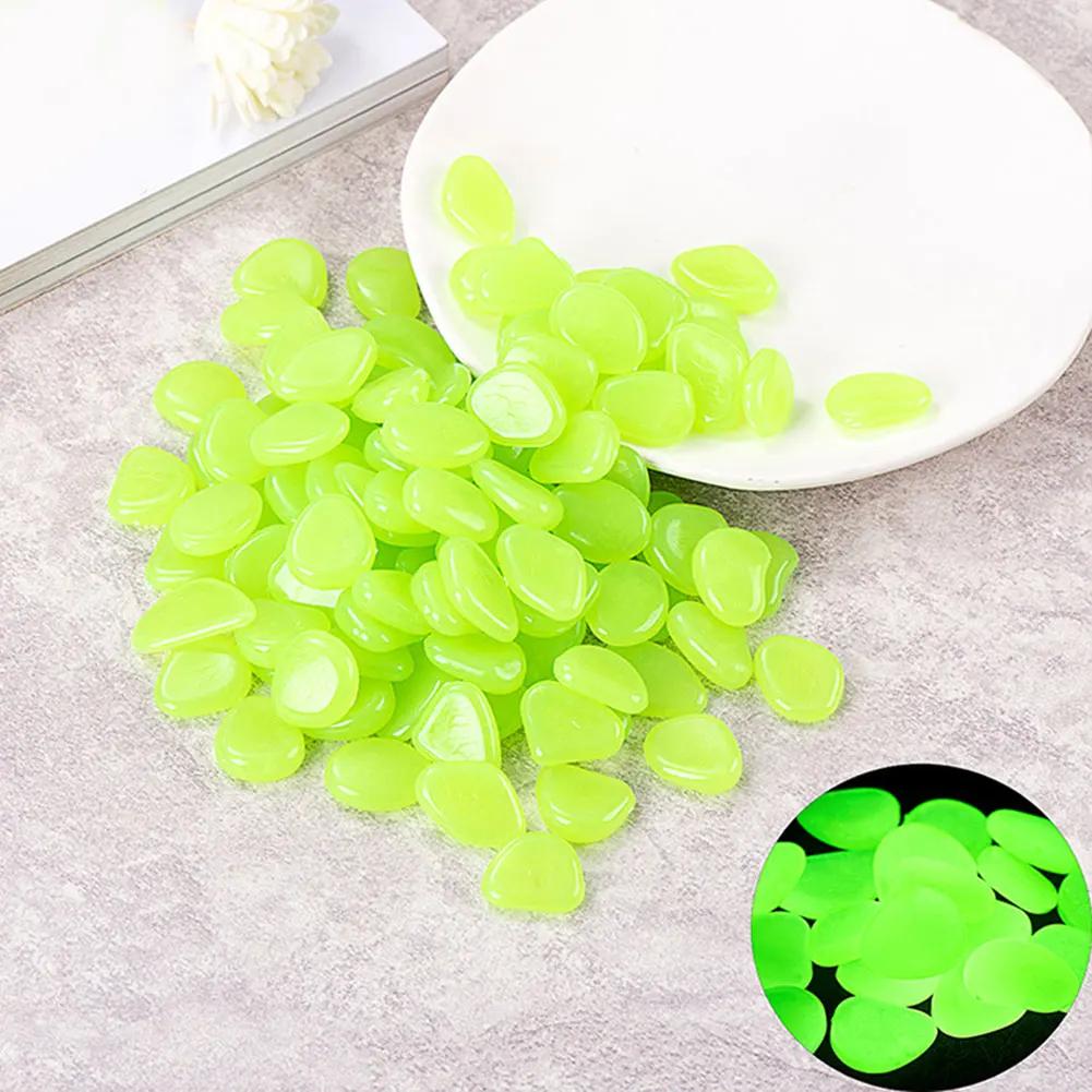 100Pcs Glow in The Dark Rocks Multifunction Glow In The Dark Pebbles Glowing Stones Rocks Pebbles for Outdoor Landscaping