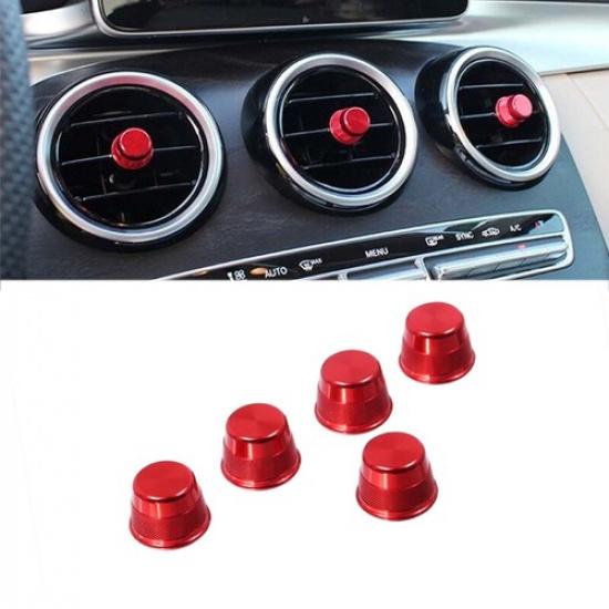 Aluminium Alloy Air Outlet Knob Decoration Cover For Benz C GLC W205 2016-