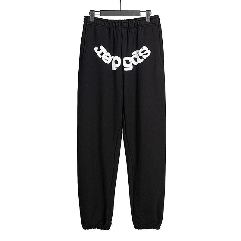 Sp5der Mikina Oversized Bavlněný Pulovr S Pěnovým Potiskem Písmen Unisex Streetwear Mikina Pro Teenagery Dospělé