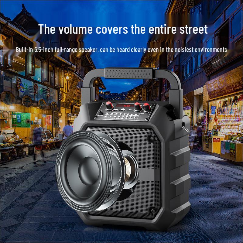 Outdoor Bluetooth Megaphone Speaker with Recording and Advertising Capabilities