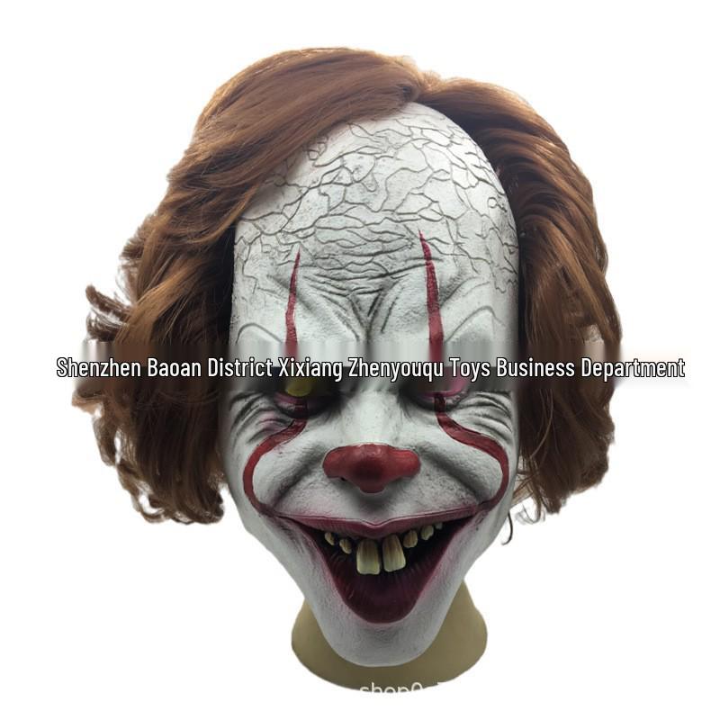 Dostępna Maska Klauna Pennywise 2019 Nakrycie Głowy Cosplay na Halloween Horror