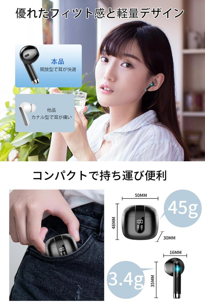 Bluetooth Wireless Earphones Latest Bluetooth Bluetooth ENC Call Noise Cancelling HiFi Sound Quality Bluetooth Earphones Long Playtime Bluetooth