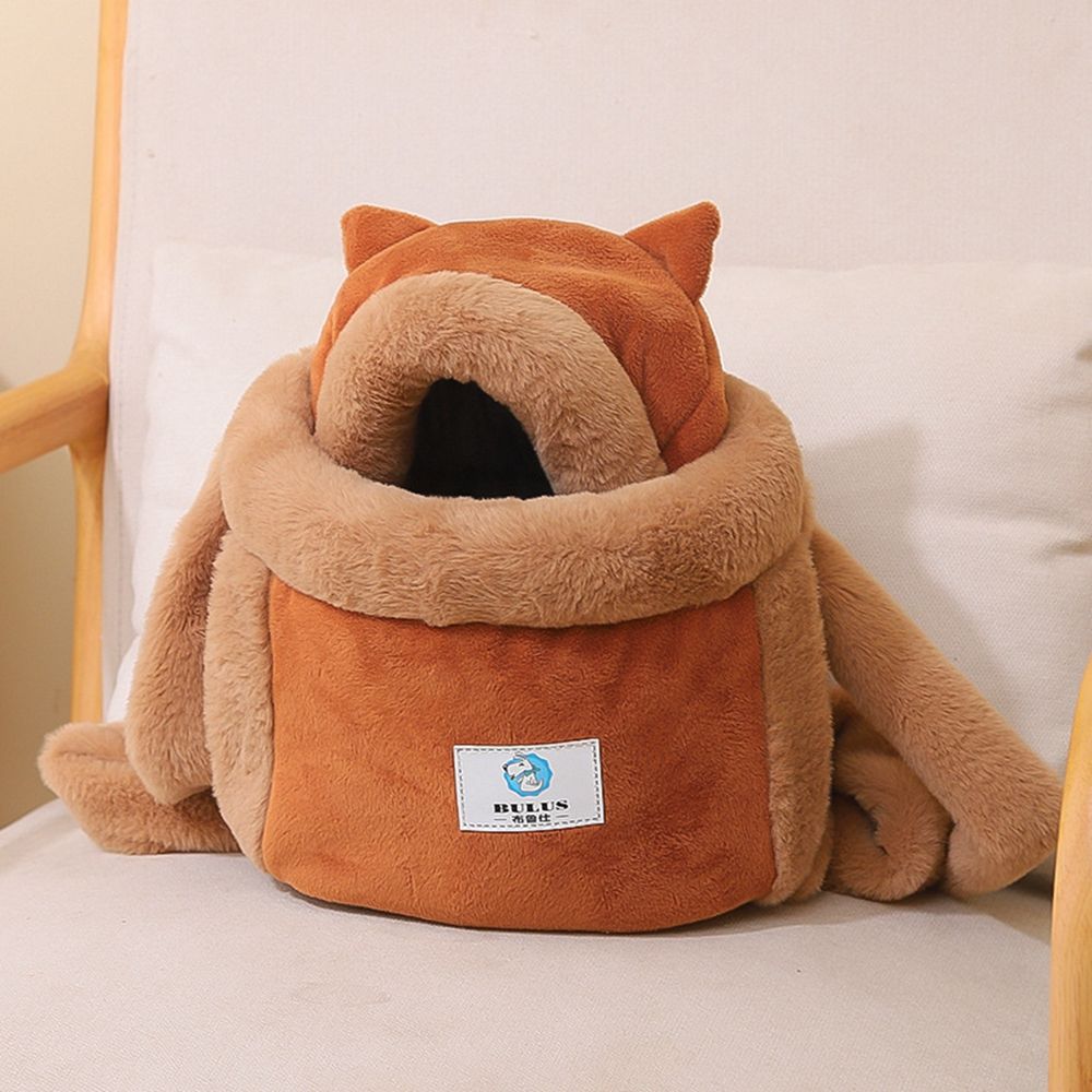 

Plush Cat Accessories Pets Transportation Cat Dogs Backpack Pets Cage Pet Bags Pet Carrier Bag M кофейный