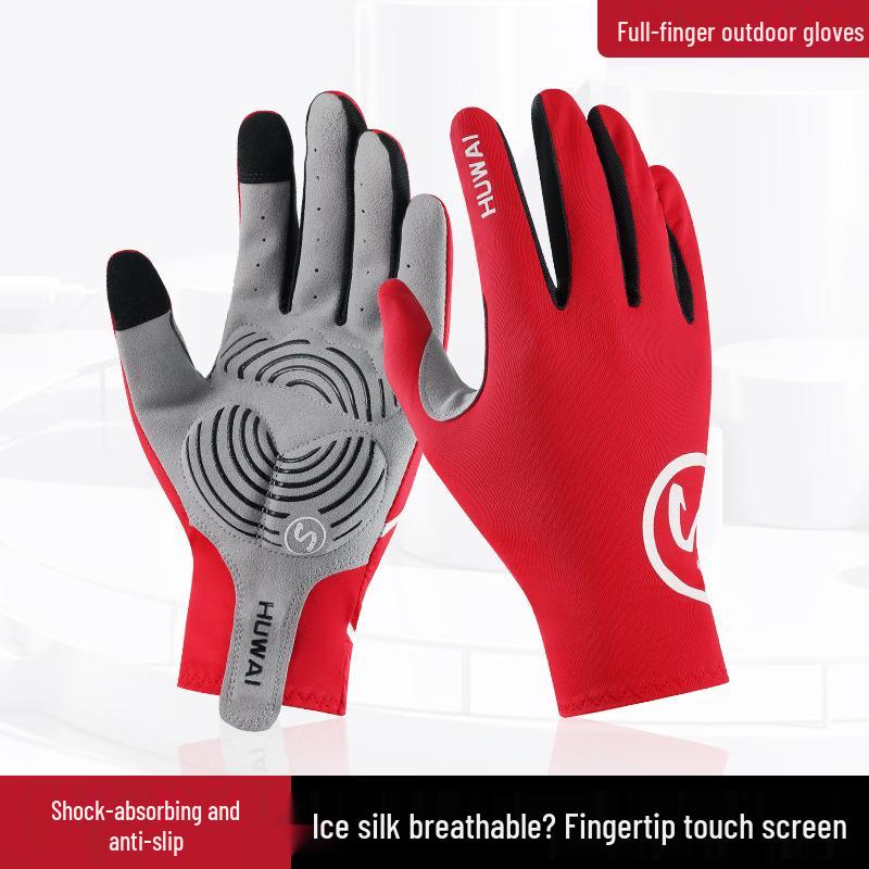 Xihong Men s Ice Silk Sun Protection Gloves QBQ-34 L