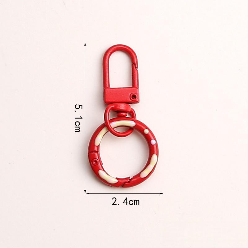 5/10/20Pcs Keyring Lobster Clasp Spring Buckle With Buckle Colored Keychains For Diy Jewelry Making Key Ring Hooks Bags Buckle