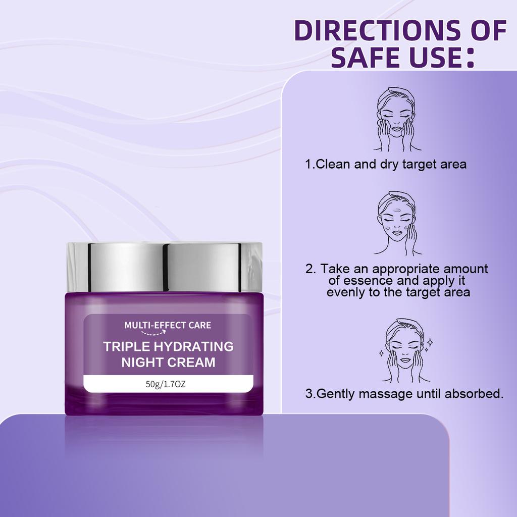 Triple Hydrating Night Cream 50g – Deep Moisture & Skin Repair