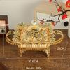 European Style Metal Fruit Plate with Cover High Foot Snack Tray for Weddings Hotels Living Rooms Dried Fruit Serving Dish