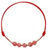 Original Red String Woven with Natural Strawberry crystal9Silver Anklet for Women with Bells and Crystals, Vintage Simple Star-shaped Ankle Chain