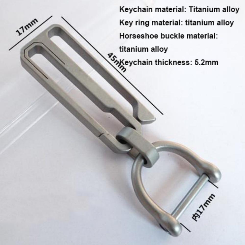 Lightweight Titanium Alloy Key Ring Quick Draw Multifunction Outdoor Belt Clip Keychain Grey Hanging Webbing Buckle